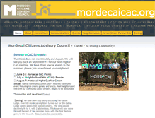 Tablet Screenshot of mordecaicac.org